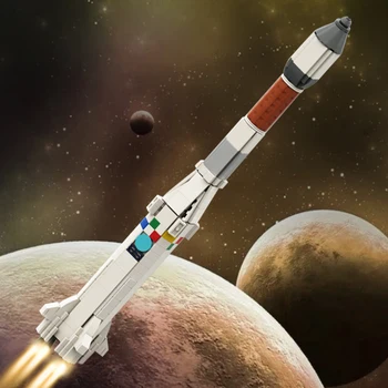 MOC 1:110 Ariane 1 Ťažké Rakety Saturn Stavebné Bloky Nastaviť Loď Nápad Zostaviť Tehly Hračky Pre Deti Darček k Narodeninám