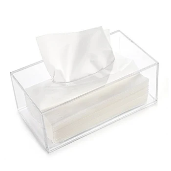 Transparentné Akrylátové Tkaniva Box Obdĺžnikového Papiera Úložný Box Tkaniva Prípade Tkaniva Držiak pre Reštaurácie, Hotely Domov