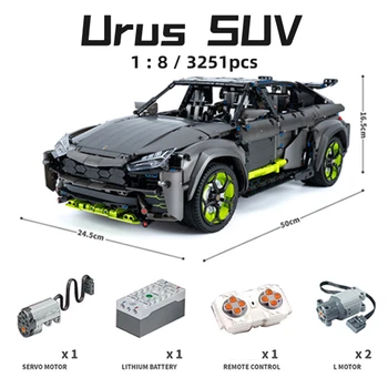 NA SKLADE Lamborghinii Urus SUV 1:8 Diaľkové Ovládanie Športové Auto 3251pcs Technológie Kompatibilné S MOC Stavebné kamene, Tehly Hračky