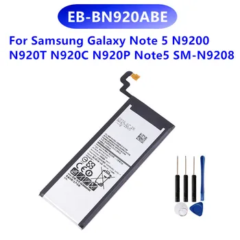 EB-BN920ABE Pôvodnej 3000mAh Batérie Pre Samsung Galaxy Note 5 N9200 N920T N920C N920P Note5 SM-N9208 Mobilný Telefón +Nástroje