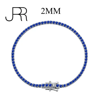 JRR Pôvodného Real 925 Sterling Silver Luxusné Certifikované Modrý Drahokam Jemné Tenis Náramky Pre Ženy Šperky Doprava Zadarmo