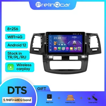 Prelingcar Pre Toyota Fortuner Hilux Rokov 2007-2015 Android 12 Auto Monitor Carplay RDS GPS Postavený Rádia 2din DVD Prehrávačom 5.1 HIFI letný čas