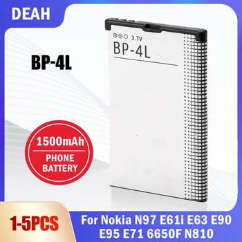 Nové BP-4L BP4L BP 4L 3,7 V Nabíjateľná Lítiová Batéria 1500mAh Pre Nokia N97, E61i nokia E72 E52, E55, E6-00 E90 E95 E71, 6650F N810 E63