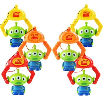 6pcs/veľa 7 cm Toy Story Údaje Malý Zelený Muži Squeeze Tri Očami Cudzincov PVC Model Bábiky