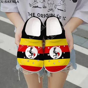 Láska Uganda Vlajku Krajiny, 3D Tlač Muži Ženy Klasické Dreváky Papuče Topánky EVA Ligtweight Sandále Letné Beach Vonkajšie-1