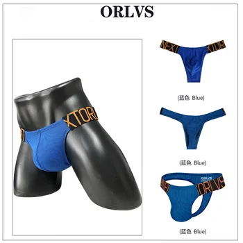 ORLVS bielizeň sexy nízke strede zúžený priedušnej bavlny trojuholník šortky vysokej vidlica trendy pánske spodné prádlo šortky OR6388