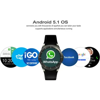 nový príchod 1.39 palcový amoled Displej 3G WIFI GPS Android 5.1 smart hodinky smartwatch s 512M ram 8gb rom app download (prevzatie aplikácií pre iphone7