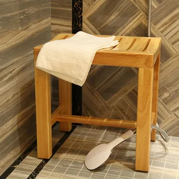 Drevo nepremokavé podnožka kúpeľňa lavičke proti korózii, nízka stoličky topánky lavica pevná stolička vaňa lavičke sprcha lavičke WJ606