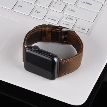 Popruh pre Apple hodinky kapela 44 mm 40 mm iWatch 42mm 38mm Kožený Retro watchband náramok correa pre iwatch série 6 5 4 3 2 SE