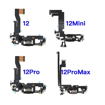 Nabíjanie pomocou pripojenia USB Nabíjací Port Flex Kábel Pre iPhone 12 Mini Pro Max Dock Konektor pre Nabíjačku S Mikrofónom Náhradný Flex