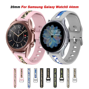 20 mm Silikónové Watchbands Pre Samsung Galaxy Sledovať 3/4/5 44 mm/Pro 45mm/ 41mm/ Náramok Náramky Príslušenstvo Correa Nositeľné Band