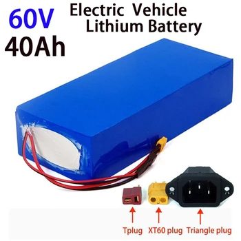 60V 40ah 16s4p Elektrický skúter bateria 60v 40AH Elektrický Bicykel Lítiové Batérie 1000W 2000W klince batérie