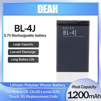 1pcs BL-4J BL 4J BL4J 3,7 V 1200mAh Nabíjateľná Li-ion Batéria Telefónu Nokia C6 C6-00 C600 Lumia 620 Touch 3G Výmenu Buniek