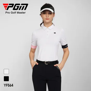 PGM Golf Letné dámske Krátky Rukáv T Košele Priedušná Kontrast Športové Top Golfové Oblečenie Žien YF564/KUZ149