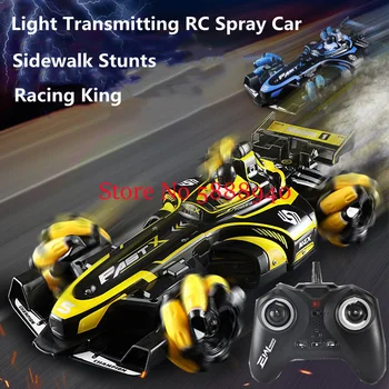 4WD F1 Formula Racing Bočná RC Drift Auto 2.4 G LED Svetlo, Hudbu, Športové Simulovať Sprej LED Svetlo Vysokej Rýchlosti, Diaľkové Ovládanie Auta