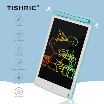 TISHRIC Kreslenie Tablet S Obrazovke Písanie Tabletu Na Kreslenie Pad 6.5 Palcový Farebný Výkres Dosky LCD Vymazanie Písanie Rada