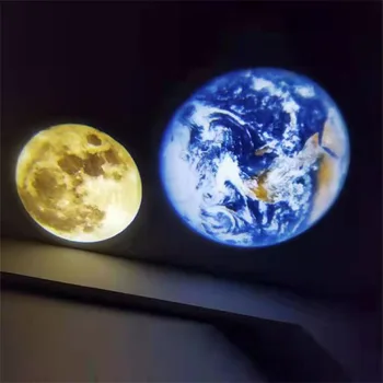 LED Mesiac Zemi Projektor Svetlo Dievča Tabuľka Lampy, Foto Atmosféru Nočné Svetlo Domov Spálne Dekorácie Darček Dodávky