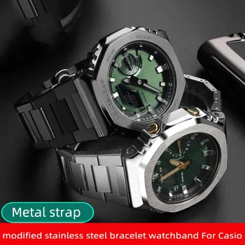 Farma Dub úprave náramok z nerezovej ocele watchband Pre Casio G-SHOCK GM-110 GA-110 DW-5600 GW-B5600 GM2100 GA2100 Kovový remienok