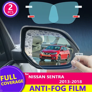 pre Nissan Sentra B17 2013 2014 2015 2016 2017 2018 Plný Kryt Spätného Zrkadla Film Anti-Fog Auto Zrkadlo Nálepky, Auto Príslušenstvo