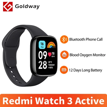 Globálna Verzia Xiao Redmi Sledujte 3 Aktívne Smartwatch Kyslíka V Krvi, Monitor 1.83
