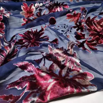 Duté Velvet Textílie Módne Vypálenými Tissu Hrnuli Rayon Kvalifikovaný Tričko Šaty Tkaniva