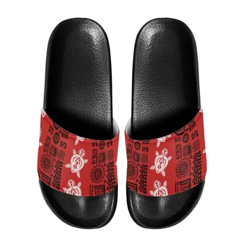 Polynézske Tribal Pohnpei Totem Tetovanie Vytlačí Hrubé Platformu Domáce Papuče Muž Krytý Sandále Kúpeľňa Anti-Slip Soft Topánky Nosiť