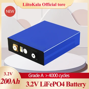 LiitoKala 3.2 v 200Ah LifePo4 Batérie Lítium-600A 3C Vysoký Odtok ForDiy 12V 24V 48V Solárny Invertor Elektrické Vozidlo Golf Auto