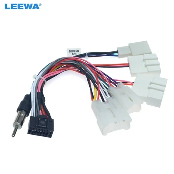 LEEWA autorádia 16PIN Adaptér Elektroinštalácie Postroj Pre Toyota Audio Power Calbe Drôtu Konektor Vedúci Jednotky Postroj #CT6382