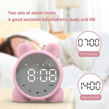 Domov zariadené, pri Detí Bluetooth Reproduktor Budík Digitálny Wake-up Teplota Spánku Spánok Tabuľka Sledovať Hodiny Miestnosti Dekorácie