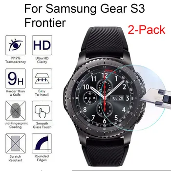 2 ks Tvrdeného Skla Screen Protector Fólia Pre Samsung Výstroj S3 Hranici Šport Smartwatch ochranný Film Smart Príslušenstvo