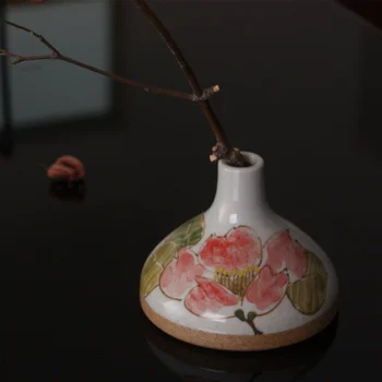 ★Jingdezhen Keramická Váza Ručne Vyrábané Ručne Maľované Farebné Camellia Kvet Kontajner Pultu Umelecké Dekorácie