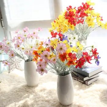 F002 69cm Simulácia Galsang Kvet Najšťastnejší, Svadobné Party Hodvábneho Kvetu Domov, Umelé kvety, Ozdobné