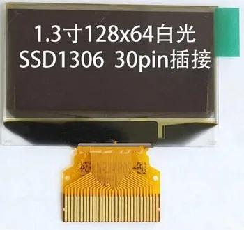 1.3 palcový 30P SPI Biela OLED SSD1306 Jednotky IC 128*64 Plug-in, 8 bit Paralelné Rozhranie