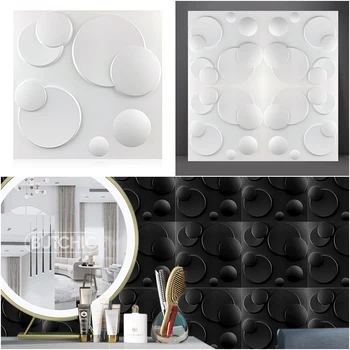 30x30cm 3D stenové nálepky dekoratívne obývacia izba tapety nástenná maľba nepremokavé 3D Stena Panel Plesne v kúpeľni kuchyni 3D Plesne strop