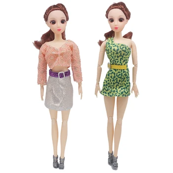 Nové Ručné Bábika Šaty pre Bábiku Barbie Datovania Princezná Krátke Šaty Sukne Denné Oblečenie, Módne Bábiky Oblečenie Príslušenstvo 11