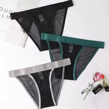 2 Ks/Pack Transparentné Tangá Bielizeň Sexy Nohavičky Naťahovacie Nohavičky Ženy Low-Rise Bezšvové Spodné Prádlo