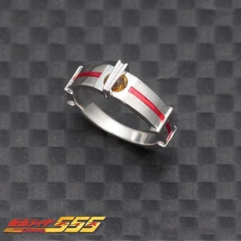Kamen Rider 555 Krúžok Muž Znak Obrázok Maskované Rider Prstene pre Ženy Anime Accesorios Žltá Zirkón Červená Čiara Krúžky Cos Šperky