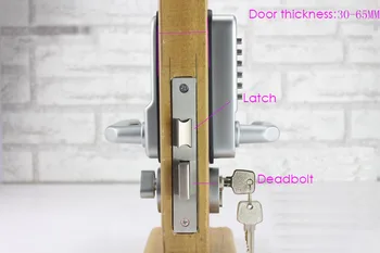 Lock pick Nepremokavé páky, rukoväť mechanické kód zámky dverí s tlačidiel,farba nikel OS209B