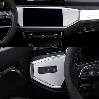 Z nehrdzavejúcej ocele Auto Príslušenstvo Pre AUDI Q3 2019 2020 Auto Tabuli Dekorácie Kryt Trim Nálepky Svetlometu Upraviť Tlačidlo Výbava