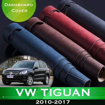 Pre Volkswagen VW Tiguan MK1 2010-2017 Anti-Slip Auto Tabuli Vyhnúť Light Pad Nástroj Platformu Stôl Kryt Kožené Mat Koberec