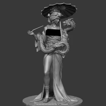Živica Obrázok 1/24 dávnych fantasy žena bojovník stojan Model Unassambled Nevyfarbené Obrázok Stavebných Kit