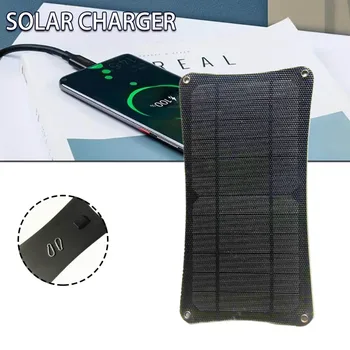 1pc 5V Prenosná Solárna Nabíjačka S Manželskou USB Port Vonkajšie Núdzové Solarpanel Plnenie Napájacie zdroje Pre RV Telefón