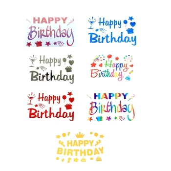 Happy-Birthday Balón Nálepky Dekoratívne Listy Obtlačky Narodeniny Paster pre Veľké Jasné, Balóny Narodeninovej Party Dodávky