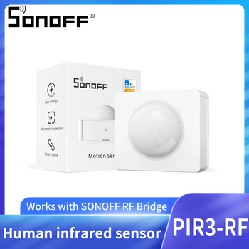 1-20PCS Sonoff PIR3 Smart Home Ľudských Infračervený Senzor Bezpečnostný Alarm Oznámenie VF Snímač Pohybu Pracuje s SONOFF RF Most