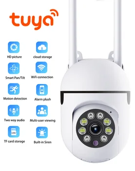 2MP 1080p Tuya Inteligentný Život Plný Farieb Bezdrôtový PTZ IP Dome Kamera AI Humanoidný Auto Tracking Home Security CCTV Baby Monitor