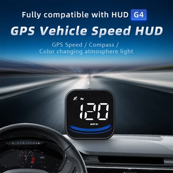 NOYAFA NF-G4 GPS Auto Projektor Rýchlomer s Kompasom a Digitálnych Svetiel Smart Security Alarm Head Up Display Pre Všetky autá