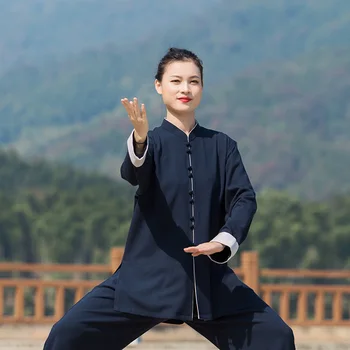 Kun Majstra Bojových Umení Jednotné Kung Fu Šaty Tai Chi Oblečenie Wushu Oblečenie Žien A Mužov Unisex Elastické Nastavenie 2023 Nový Štýl
