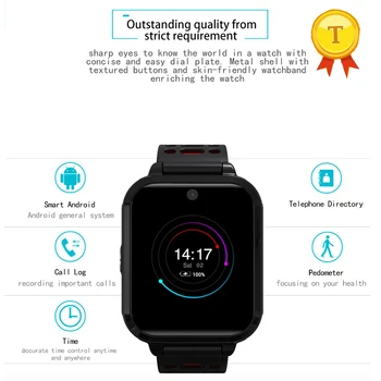 Vodotesný IP67 Android 6.0 MTK6737 4G smart hodinky telefón pozerať 1 GB/8 GB Srdcovej frekvencie, krvného tlaku monitor Bluetooth smartwatch
