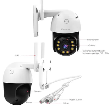 2021 Vstarcam Nové Dome Wifi, Kamera, 3MP obojsmerné Audio Ľudských Auto Tracking Farebné Nočné Videnie Auto Motion Sledovať IP Kamera Alarm