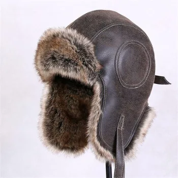 Vysoká Kvalita koženka Nepremokavé udržať teplé Termálne Čiapky Lov lyžiarske Ochranné ucho klobúk